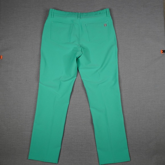 FootJoy Mens Athletic Fit Golf Pants Mint Green Performance Stretch W34 L32 - Picture 7 of 11